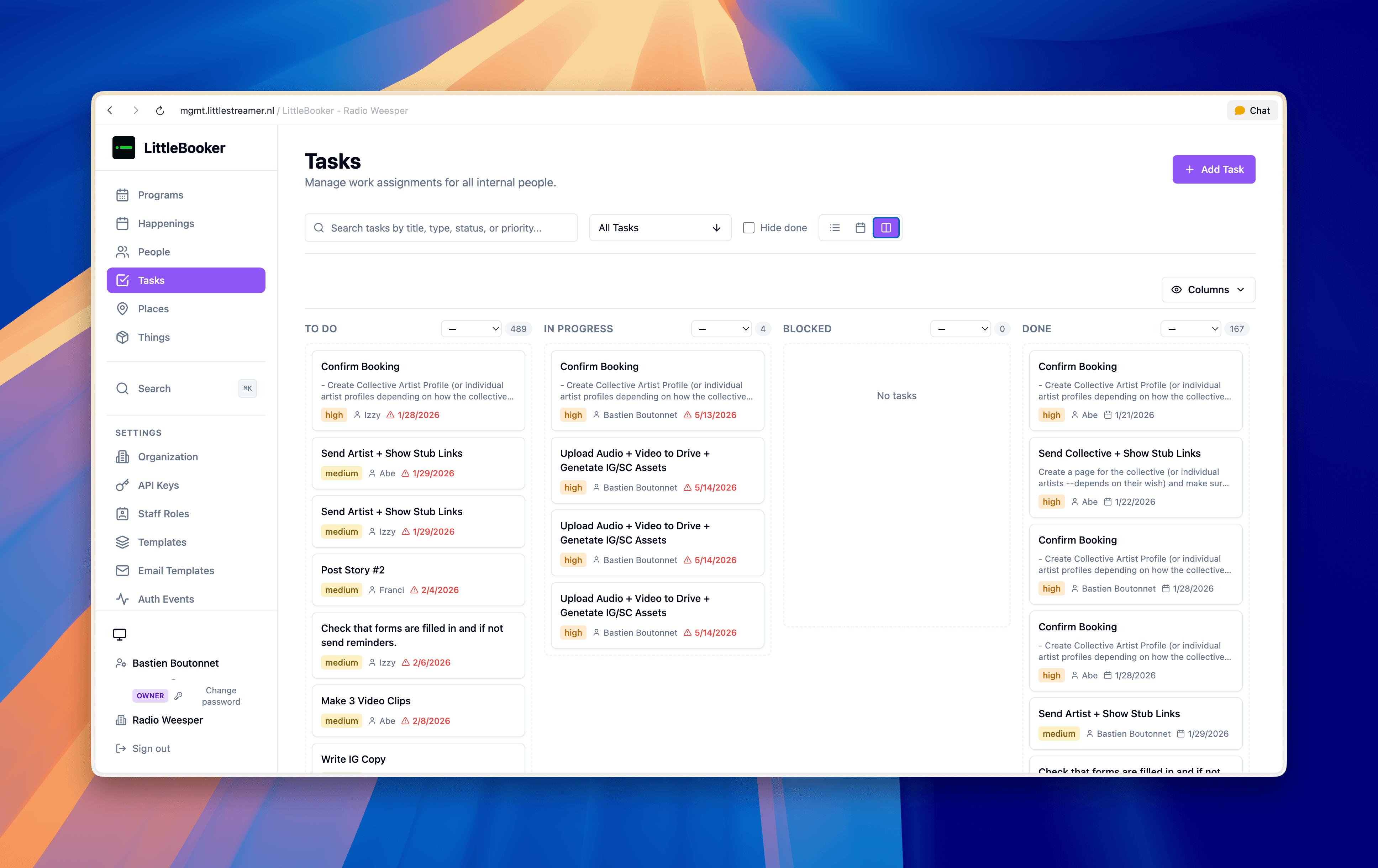 LittleBooker— booking, programming & production for events — screenshot 2