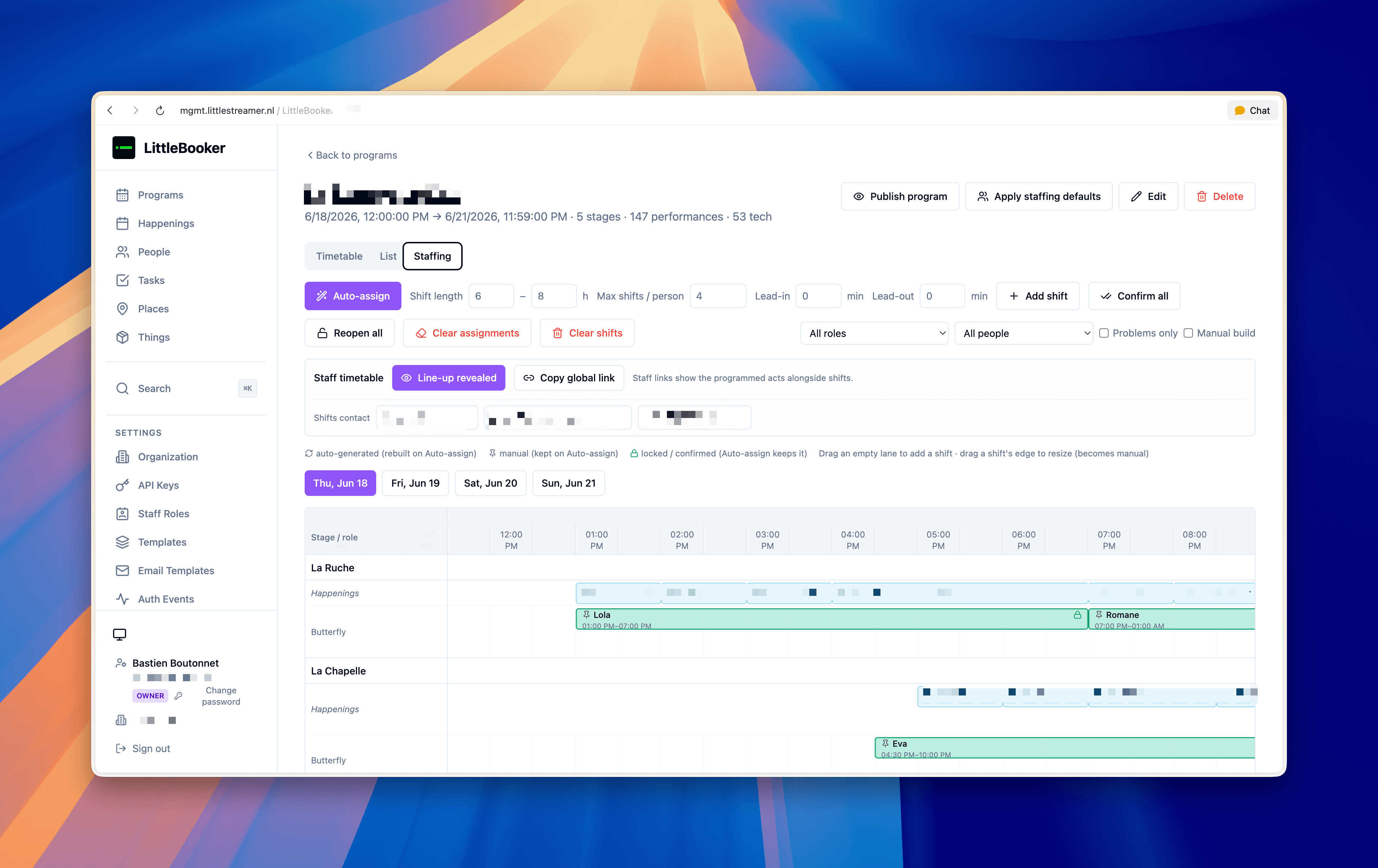 LittleBooker— booking, programming & production for events — screenshot 4